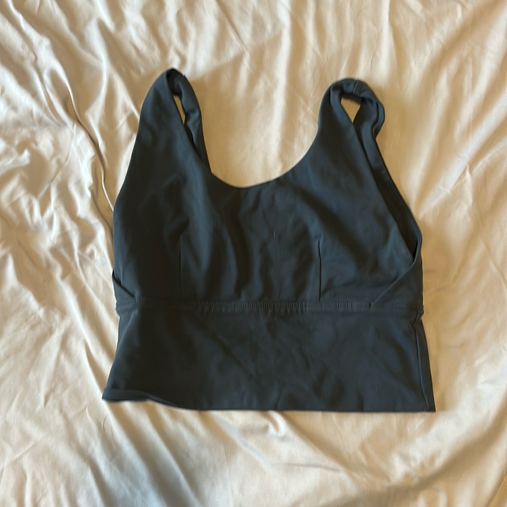 Curves N Combatboots Gray Long Line Sports Bra Size- Medium